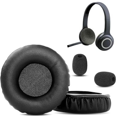 HAIZEEN Ohrpolster Kompatibel mit Logitech H600 H 600 Wireless Kopfhörer Ohrpolster Ersatzkissen (Proteinleder/Memory-Schaumstoff)