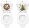 2 Blätter Weihnachtsdeko WC Toilettensitz-Aufkleber Toilettenaufkleber Selbstklebend PVC Toiletten aufkleber für Toilettendeckel Weihnachten Muster (VA-M154+VA-M155)
