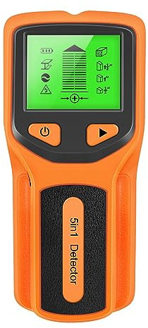 reamhome Détecteur de métaux 5 en 1 - Scanner mural - Détecteur de câbles - Détecteur de profondeur électrique - Facile à utiliser C