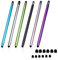 ZITUZY 6 Pieces Capacitive Metal Pen, 2-in-1 Touchscreen Pen, Pen for Tablet, for iPhone, iPad Pro, Mini, Samsung Galaxy Surface, Huawei, Lenovo etc
