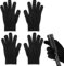 JIEYAO 4 Stück Professioneller Hitzebeständiger Handschuh für das Haarstyling,Hitzeschutz Handschuh Schwarz Hitzehandschuh Hitze Handschuhe für Lockenstab Lockenstäbe Glätteisen