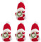 Amosfun 4 Stück Weihnachtsdekorationen Weihnachtsschmuck Gnom Zinn Ornament Weihnachtszimmerdekoration Weihnachtszwerg Rentier Weihnachtshaus Zwerggartenstatuen Auto Plüsch Rot