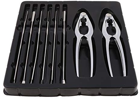 Set di 8 pinze per crostacei e aragoste, forchette per frutti di mare