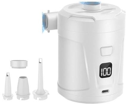 Bomba de Aire eléctrica Blanca de 5200 mAh, Bomba de vacío inalámbrica con batería Recargable