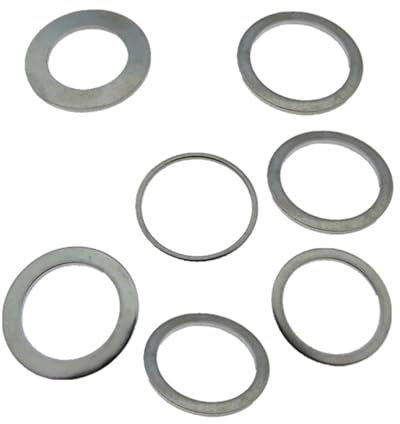 Jingyingtt 1 Satz 7 Stück 16/20/22/25,4/30/32 MM Kreissägeblatt-Reduzierringe Umbauring Trennscheiben-Blendendichtung Innenloch-Adapterringe