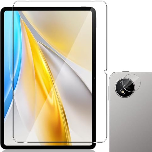 QULLOO Vetro Temperato per VIVO Pad SE Tablet + Pellicola Fotocamera Posteriore, 9H Durezza Pellicola Protettiva Zero Bolle Protezione Schermo per VIVO Pad SE, Trasparente