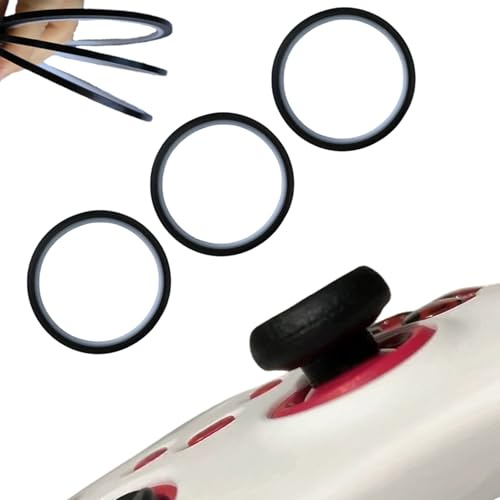 3 rolls Teflon Tape, Wear and Heat Resistant, Precision Rings, Cut at Will, Joystick Protector Compatible with Playstation 4(PS4), PS5, Xbox One, Series X, Switch, Switch Pro, Scuf Controller Grips-bl