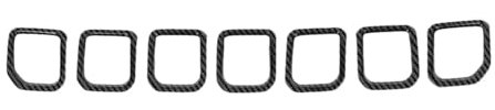 Front Kühlergrille Für Jeep Für Compass 2022 2023 7 Stück Front Grid Grille Einsätze Racing Grill Rahmen Trim ABS(Carbon-Fiber)