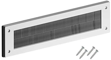 Merriway BH05980 StormSeal Letter Mail Box Brush Cover Draught Excluder for Internal Use, 343 x 80mm (13.1/2 inch x 3.1/8 inch) - White