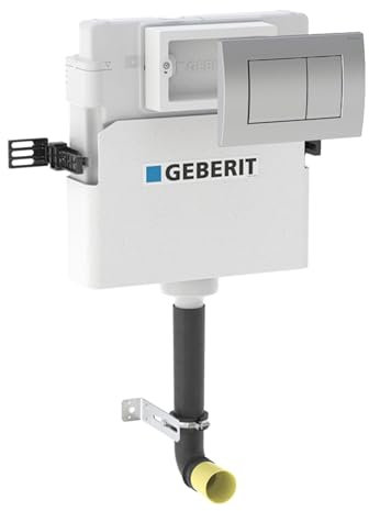 Geberit Delta 120mm 6/3 Litre Concealed Cistern with Delta 30 Flush Plate - Chrome Plated