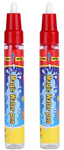 Ensemble de Stylos à Eau pour Bébé 2 Pièces Stylos Magiques Jouets de Dessin à L'eau Magique Doodle Stylo Brosse à Eau de Remplacement pour Enfants Tapis de Peinture Magique
