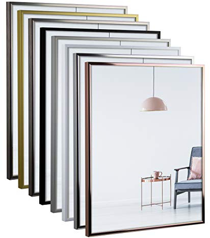 myposterframe – Aluminium Bilderrahmen 28 x 43 cm Amalthea – Bilderrahmen Metall mit Kunstglas klar 1mm – Alu Rahmen für Bilder, Poster & Puzzle – Hoch- & Querformat möglich (Silber matt)