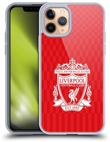 Head Case Designs Officially Licensed Liverpool Football Club White Home Crest Designs Gel Case [Military Grade Protection] Compatible with Apple iPhone 11 Pro and Compatible with MagSafe