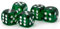WeLoveBeads 16mm W6 Würfel dunkelgrün transparent/weiß - Made in Germany! - 5Stk