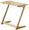 Zoopolyn Tv Tray Table Bamboo Tv Dinner Table Z Shaped end Table for Sofa Couch Laptop Living Room Bedroom Natural