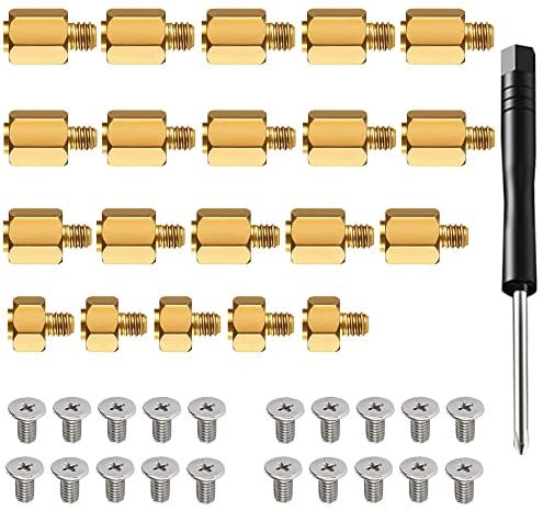 M.2 SSD Mounting Screws Kit for Asus Gigabyte ASRock Msi Motherboards (20pcs)