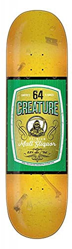 Creature Everslick Malt Sliquor LG Skateboard-Brett / Deck, 22,4 cm, Gelb
