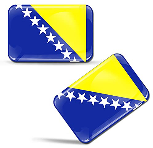 SkinoEu Auto Flagge Aufkleber Moto 3D Gel Emblem Domed badge 2er Set F 68