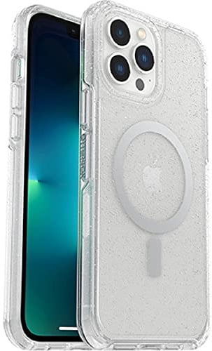 OtterBox iPhone 13 Pro Max and iPhone 12 Pro Max Symmetry Series+ Case - Stardust, ultra-sleek, snaps to MagSafe, raised edges protect camera & screen