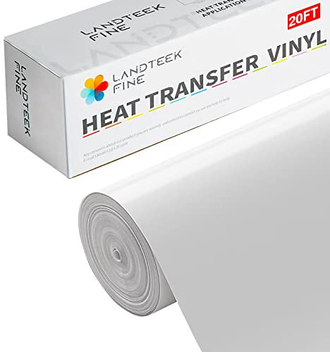 Plotterfolie Textil-30.5cmx6.1m Weiß Flexfolie für Cricut und Silhouette Cameo,Verwendet in DIY-T-Shirt & Anderen Stoffen Stoffe (Weiß)