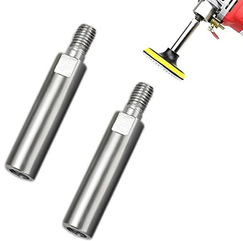 ZHUOZZ M10 Thread Adapter Extension Rod,80mm Angle Grinder Extension Connecting Rod,for Grinder Tools Extension Shaft Silver Detailing Durable Auto Accessories (2PCS)