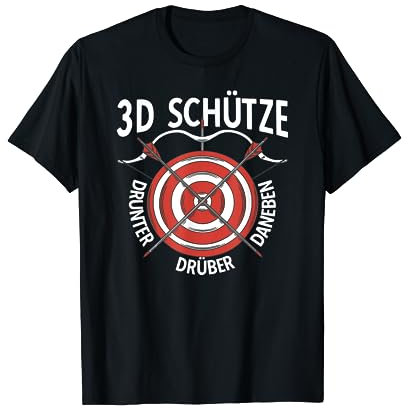 3-D Bogenschießen Bogensport Bogenschütze Bogenschießen T-Shirt