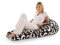 SMOOTHY Original Beany Cotton Indoor XXL Sitzsack 250L Riesensitzsack Sitzkissen Sessel aus Baumwolle für Kinder & Erwachsene (Schwarz-Weiß)