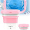 LJZLJZ Mini Folding Washing Machine, Ultrasonic Forward And Reverse Impeller, Quick Cleaning for Underwear, Panties And Socks, with Dehydration Basket,Red