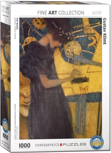 empireposter 1000 Teile Puzzle - Puzzle - Gustav Klimt - Die Musik + Deluxe 3er Set Puzzle Zubehör
