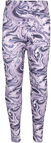 A2Z 4 Kids Girls Legging Trendy Fashion Dance Pant - Legging 256 Marble Lilac 5-6