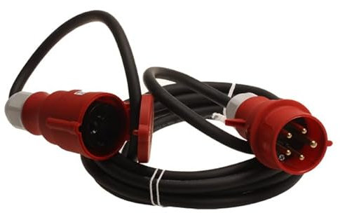 KlingerBorn CEE-Verlängerungsleitung H07RN-F 5G2,5 | 16A - 5m, 10m, 20m, | Starkstrom, Kraftstrom | IP44 | Ideal für Baustellen, Industrie & Heimwerken | 5m |