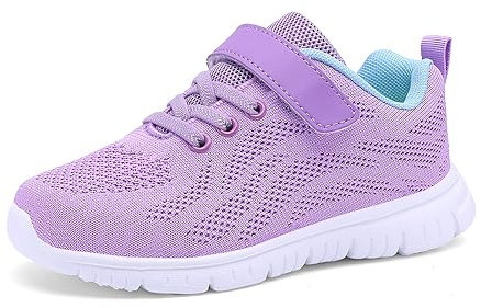 Qciplr Sneaker Casual Bambino Ragazze Ragazzi Scarpe da Ginnastica Bambini Scarpe Ginnastica Tennis Leggero Scarpe Sportive Interno all'Aperto Scarpe Scarpe Corsa Bambini Viola 36EU