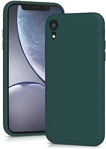 YATWIN Cover per iPhone XR, Custodia in Silicone Morbido con Tagli di Precisione per Fotocamera, Design Ultra Sottile, Protezione 360° con Bordi Rialzati, Verde