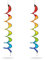 Relaxdays Windspiel, 2er Set, Regenbogen Windspirale, hängend, H x D: 130 x 20 cm, Deko-Windspiel Garten & Balkon, bunt
