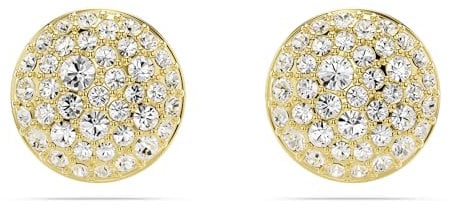 Swarovski Meteora Ohrstecker, Weiße, Vergoldete Ohrringe mit Strahlenden Swarovski Kristallen