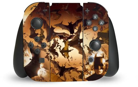 Head Case Designs Offizielle Batman Begins Plakat Grafik Vinyl Haut Gaming Aufkleber Abziehbild Abdeckung kompatibel mit Nintendo Switch Joy-Con Controller