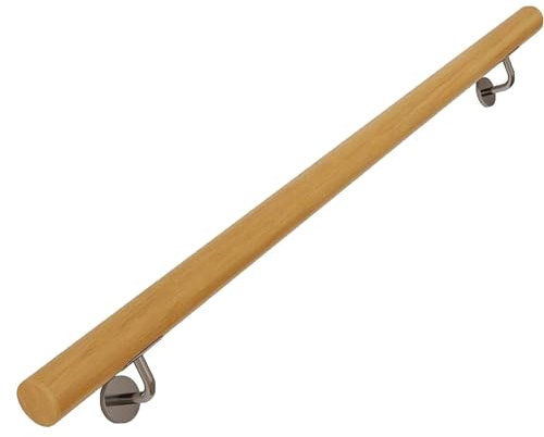 Buche Holz Handlauf Treppengeländer Geländer für Treppe,wandhandlauf Wand Treppe,Sicherheitsgeländer für ältere Kinder(Size:30cm/1ft)