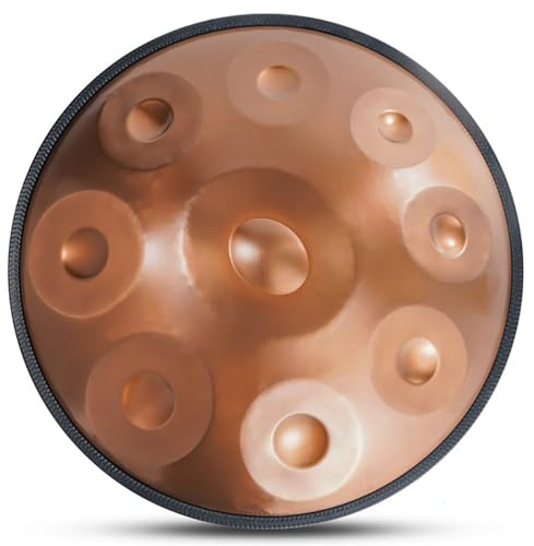 22 Zoll Handpan Drum 432hz/440hz Handpan In D-Moll Hand Pan Steel Drum Percussion Instrument FüR Klangheilung, PersöNliche Meditation, Yoga(9 notes,432HZ)