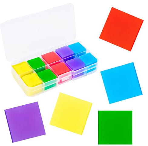 Diamond Painting Zubehör, 100 Stück Diamond Painting Wachs, Bunte Diamond Painting Kleber, 2 x 2 CM Diamond Painting Set, Wachs für Diamond Painting mit Diamond Painting Aufbewahrungsbox