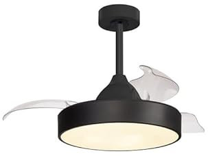 MANTRA - Ventilador de techo LED ALASKA MINI 45W negro 2700K-5000K 2500 Lm
