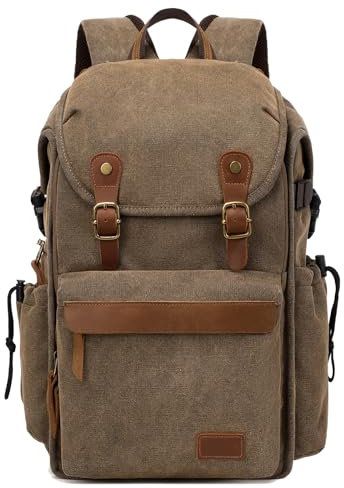 TUCENG Camera Bag; Professional UAV Camera Backpack;Anti-Theft Camera Bag with Rain Cover; Large Capacity Photography Backpack（Coffee）, A3091