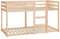 vidaXL Etagenbett, Hochbett mit Leitplanken, Stockbett für Schlafzimmer, Bett Holzbett Einzelbett Bettgestell, 90x190cm Massivholz Kiefer