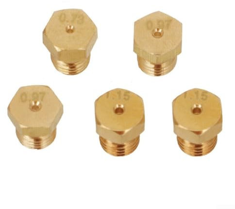CWOQOCW 5PCS Natural Gas Jet Set,Burner Natural Gas Conversion Kit,Burner Gas Natural Gas Hob Conversion Kit Jets Nozzles Injectors Set