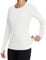 baleaf Women's Thermal Shirts Long Sleeve Fleece Tops Workout Running Soft Zipper Pocket Cold Weather Gear White M