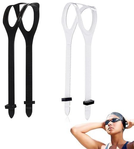 JINJUMEI 2 Stück Silikon Ersatzmaskenband, Tauchmaske Riemen, Universal Tauchen Schnorchelmaske Ersatz Ersatzteile Zubehör zum Tauchen Schwimmen Schnorcheln