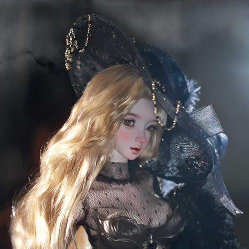Handgefertigte BJD Doll 1/3 Noble Girl 25 Zoll SD-Puppe mit Kugelgelenk DIY Actionfiguren mit Kleidungsset, Schuhen, Perücke, Hut, Make-up