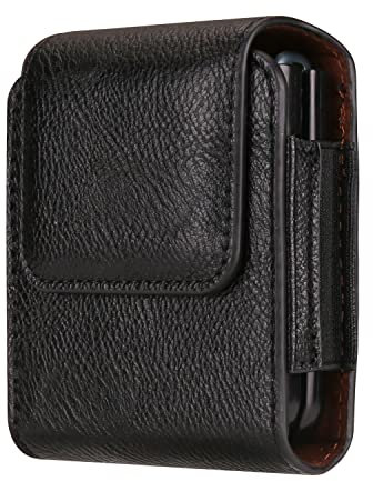 Galaxy Z Flip 5G Funda Movil Cinturon Pequeño Cuero, Bolso con Clip de Cinturón Pequeño Hombre Riñonera Compatible con Samsung Galaxy Z Flip 6 5 4 3 2 1/SM F7070/F7000/F7110/Razr 50 Ultra/P50 Pocket