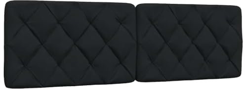 vidaXL Kopfteil-Kissen Schwarz 160 cm Stoff, Kopfteilkissen, Kopfkissen, Lesekissen, Kopfteilpolster, Rückenkissen, Kissen-Kopfteil, Kopfteil Polster