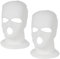 UILYNIU Sturmhaube mit 3 Löchern, weiße Skimaske, Gesichtsmaske, warme Vollgesichtsmaske, Strick-Sturmhaube, weich, atmungsaktiv, weiße Sturmhaube für Outdoor-Sportarten, 2 Stück, weiß, XS-3XL