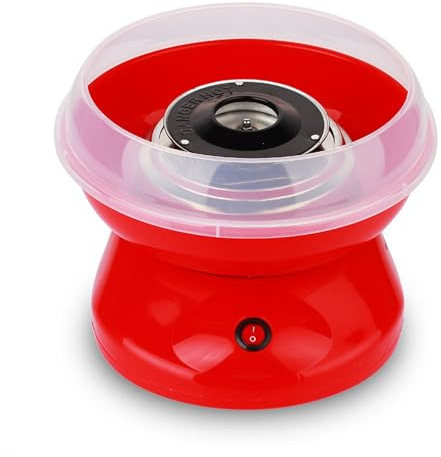 Mini-Süßigkeiten-Maschine, automatische süße Zuckerwatte-Maschine, Baumwoll-Süßigkeiten-Maschine, Kindergeschenk, Weihnachten, Geburtstag, Hochzeit, Party (rot)
